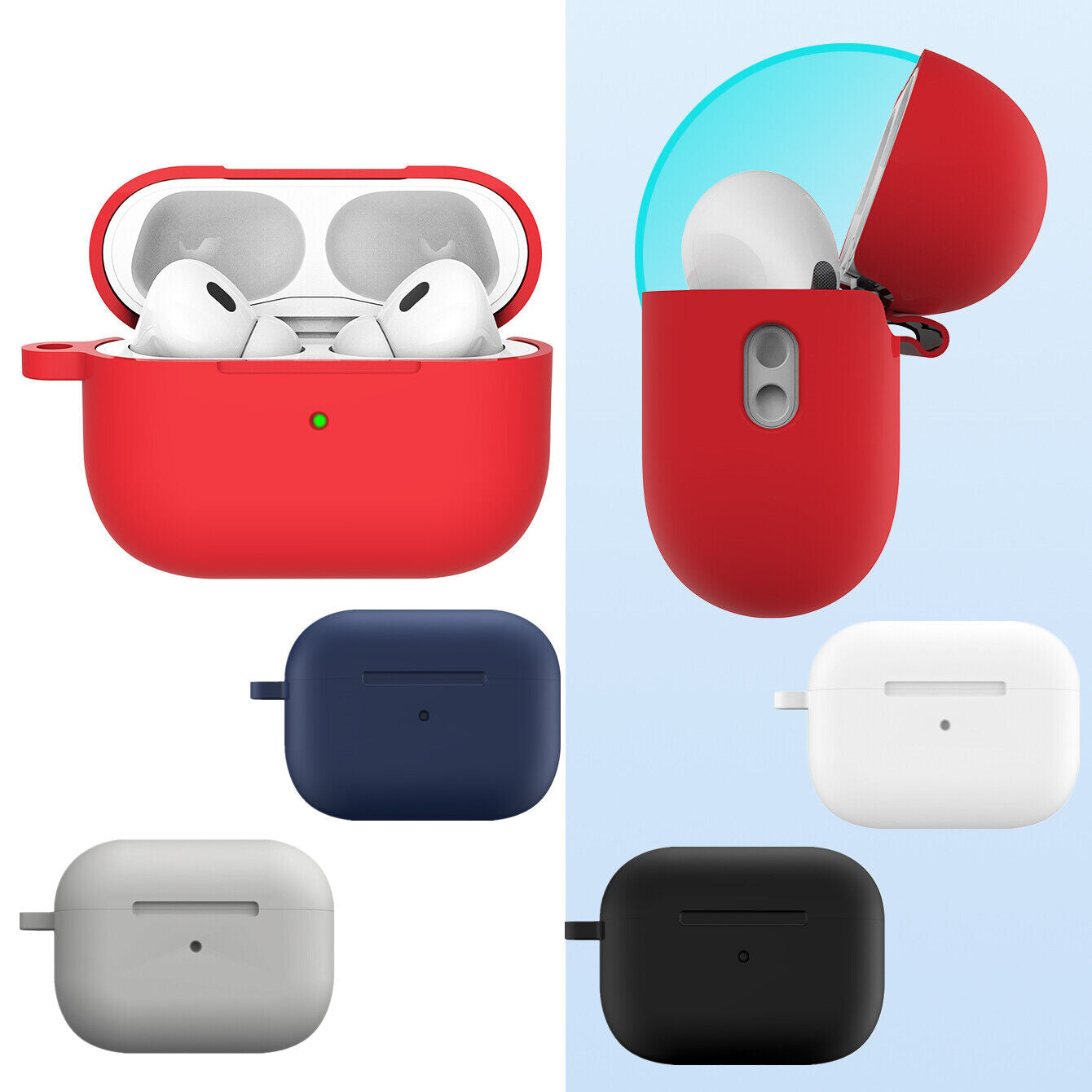 Airpods Pro 2 Silicon Case With Metal Hook